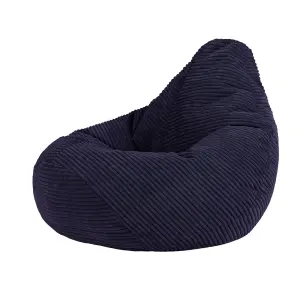 icon Kids Dalton Corduroy Bean Bag Chair Navy Blue Childrens Bean Bags