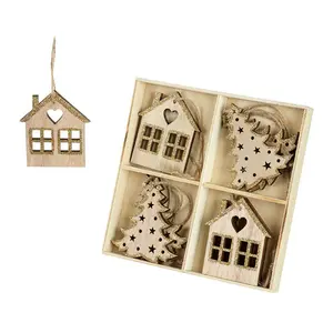 8 Piece Holiday Shaped Ornament Set