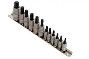 Laser Tools 2196 12pc Short Torx/Star Socket Bit Set 1/4" 3/8" & 1/2"D