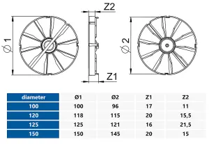 Awenta 100mm Non Return Valve for Ventilation Extractor Fan Backdraft Wind Shutter