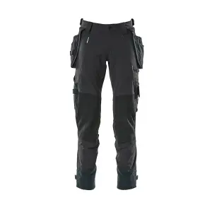 Mascot Advanced Trousers with Holster Pockets and Stretch - Dark Navy Blue   (28.5) (Leg Length - Regular)