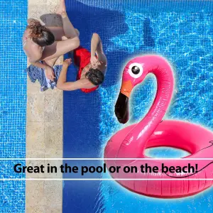 Large Flamingo Swim Ring 34 Inch Swimming