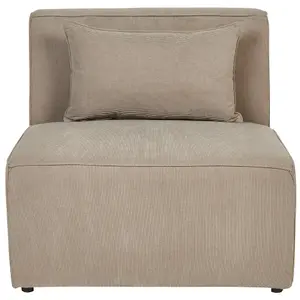 Jumbo Cord Chaise Lounge Taupe LEMVIG