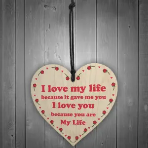 Valentines Day Anniversary Gift For Him Her Wood Heart Love Gift For Men Women