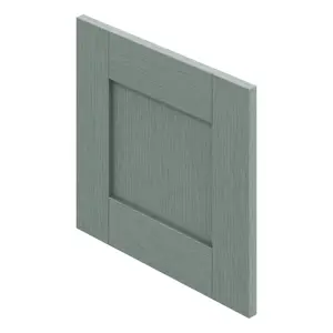 GoodHome Alpinia Matt green wood effect Shaker 2 drawer front, bridging door & bi fold door 400mm