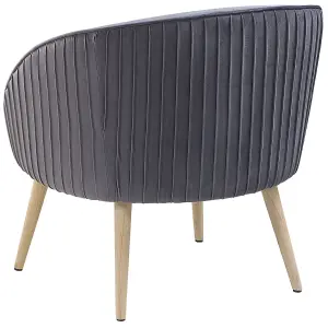 Beliani Modern Armchair TROMSO Velvet Grey