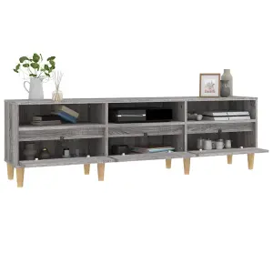 Berkfield TV Cabinet Grey Sonoma 150x30x44.5 cm Engineered Wood