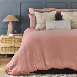 Fitted Bed Sheet - Terracotta Orange - Cotton Plain Bedsheet - Single