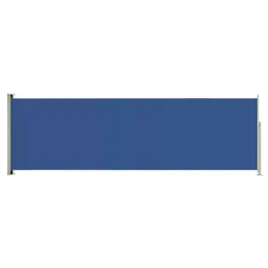 Berkfield Patio Retractable Side Awning 160x500 cm Blue