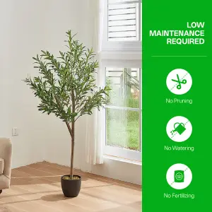 155cm H Artificial Olive Tree Decorative Plant in Planter Suitable for Office Living Room