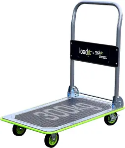 LoadIt 300kg Folding Foldable Flatbed Platform Trolley, Hand Truck, Moving Trolley on Wheels, Heavy Duty, ISO 9001 & TUV GS