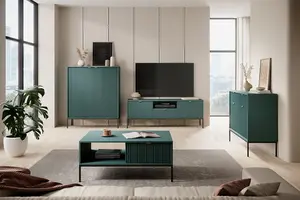 Stylish Nova TV Cabinet H560mm W1540mm D390mm in Green - Bold Entertainment Storage Solution