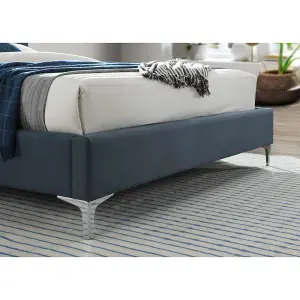 Birlea Finn Double Bed Frame In Steel Blue