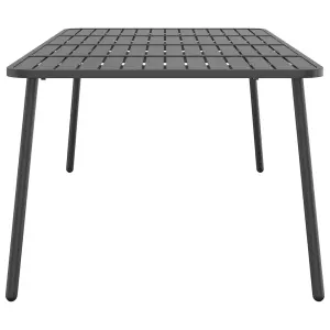 Berkfield Garden Table Anthracite 200x100x71 cm Steel