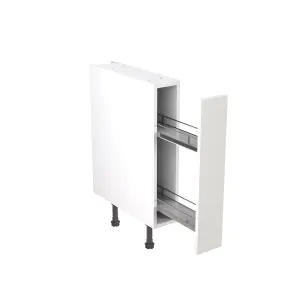 Kitchen Kit Base Unit with Pull Out Storage 150mm w/ Slab Cabinet Door - Ultra Matt White