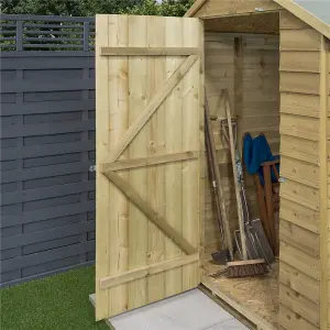 6 x 4 Pressure Treated Overlap Shed - Single Door and 1 Window