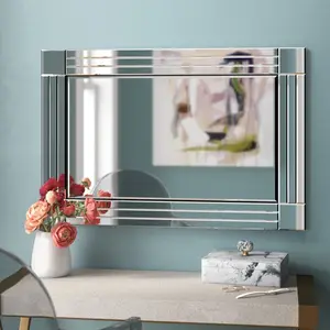 Rigoberto Glass Flat Wall Mirror 120cm H x 80cm W