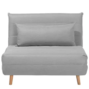 Beliani Retro Sofa Bed SETTEN Light Grey