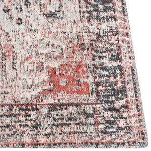 Cotton Area Rug 200 x 300 cm Red and Beige ATTERA