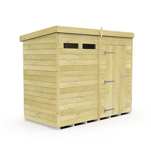 DIY Sheds 8x4 Pent Security Shed - Single Door