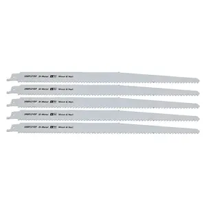 Reciprocating Saw Blade Wood & Nail 300mm 6tpi Bi Metal Pack of 5 by Ufixt