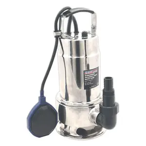 Sealey Submersible Stainless Water Pump Automatic Dirty Water 225L/min 230V WPS225A