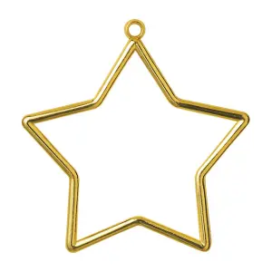 SHAPED FRAMES STAR - Frame: Plastic: Star Shaped: 9 x 7cm: Gold - Vervaco