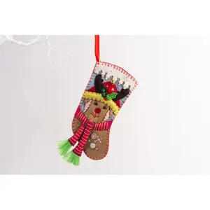 Dog Tree Felt Stocking Christmas Holiday Shaped Ornament