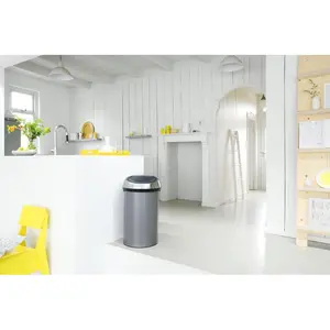 Brabantia 60 Litre Touch Bin Platinum / Matt Steel