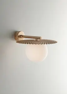 Luminosa Chaplin Globe Wall Lamp, Satin Gold, G9