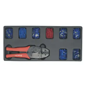 Sealey Tool Tray W/ Ratchet Crimper 325 Assorted Insulated Terminal Set TBT16