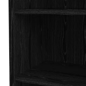 Prima Bookcase 4 Shelves in Black woodgrain