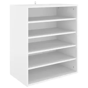 Berkfield Shoe Cabinet White 60x35x70 cm Engineered Wood