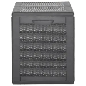 Berkfield Garden Storage Box 180L Black PP Rattan