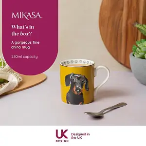 Mikasa Dachshund 280ml Straight-Sided Mug