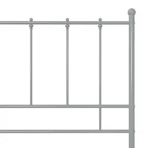 Berkfield Bed Frame Grey Metal 180x200 cm 6FT Super King