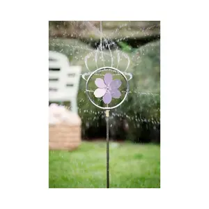 Rotating Garden Flower Sprinkler Water Grass Lawn Sprayer Hose Watering Stake