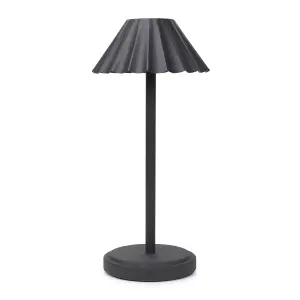 ValueLights Avery Rechargeable LED Portable Table Lamp Warm White Dimmable Touch Light for Living Room Bedroom - Black