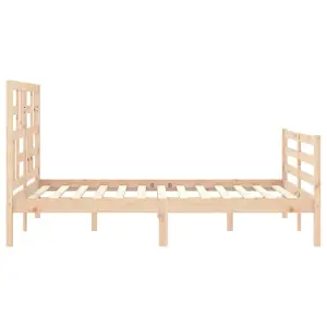 Berkfield Bed Frame with Headboard 140x200 cm Solid Wood