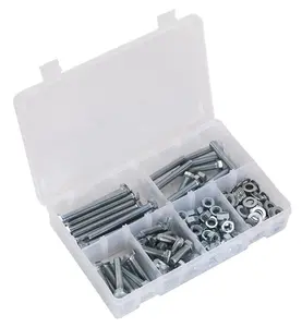 Sealey Setscrew, Nut & Washer Assortment 220pc High Tensile M8 Metric AB051SNW