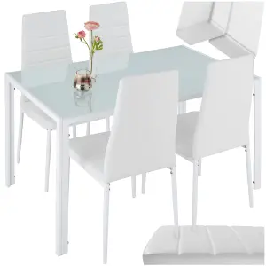 Dining Table and Chairs Berlin - dining table & 4 chairs - white