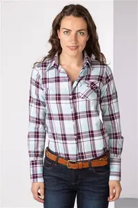 Rydale Ladies Hannah Country Check Shirt - Sally - Berry 10