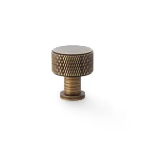 29mm Antique Brass Reeded Knob