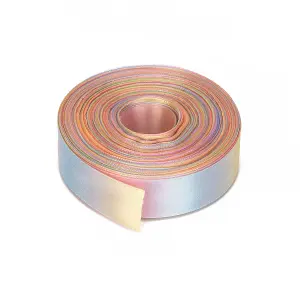 Rainbow Double Sided Satin Ribbon Polyester Ribbon Roll, 6mm x 10 metres