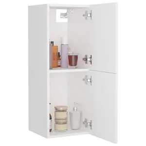 Berkfield Bathroom Cabinet White 30x30x80 cm Engineered Wood