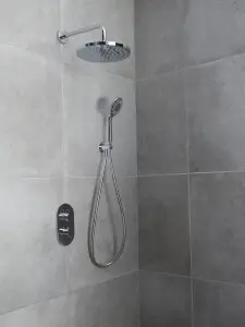 GoodHome Cavally Chrome effect Recessed Diverter Shower