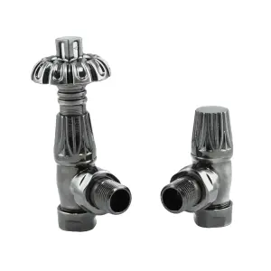 Westminster Thermostatic Radiator Valves Black Nickel (Pair)