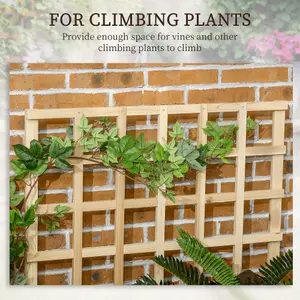 Outsunny 3 Tier Planters with Trellis for Vine Climbing, Wooden Raised Beds for Garden Patio, Outdoor Planter Box