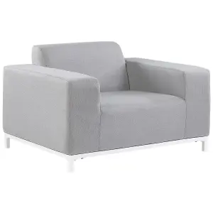 Set of 2 Garden Armchairs ROVIGO Fabric Light Grey