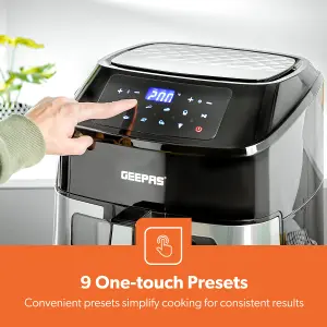 Geepas Vortex 9.2L Digital Air Fryer Convection Air Fryer with LED Touchscreen